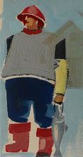 Load image into Gallery viewer, Vintage Art Room Fisherman's Portrait Sweden