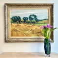 Load image into Gallery viewer, Original Mid Century Haystacks Oil Painting from Sweden