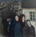 Load image into Gallery viewer, Original Mid Century Figurative Painting From Sweden