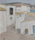 Load image into Gallery viewer, Vintage Oil Painting of Ibiza by T Nilsson from Sweden 1967