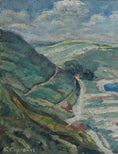 Load image into Gallery viewer, Vintage Art Coastal Oil Painting from Sweden 1947