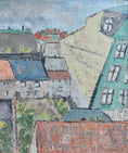 Load image into Gallery viewer, Vintage Art Cityscape Oil Painting from Sweden