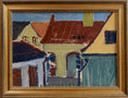 Load image into Gallery viewer, Mid Century Vintage Original Cityscape Oil Painting From Sweden