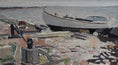 Load image into Gallery viewer, Vintage Art Mid Century Coastal Oil Painting from Sweden 1953