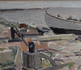 Load image into Gallery viewer, Vintage Art Mid Century Coastal Oil Painting from Sweden 1953
