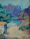 Load image into Gallery viewer, Mid Century Vintage Coastal Painting from Sweden 1950