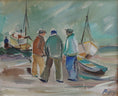 Load image into Gallery viewer, Vintage Original Harbor Oil Painting By H Ripa From Sweden
