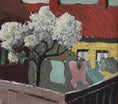 Load image into Gallery viewer, Mid Century Vintage Original Cityscape Oil Painting From Sweden