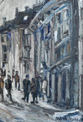 Load image into Gallery viewer, Mid Century Original City Winterscape Oil Painting From Sweden