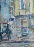 Load image into Gallery viewer, Mid Century Original Cityscape Oil Painting From Sweden