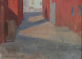 Load image into Gallery viewer, Mid Century Vintage Original Cityscape Oil Painting From Sweden 1952