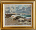 Load image into Gallery viewer, Vintage Art Mid Century Coastal Oil Painting from Sweden