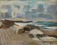 Load image into Gallery viewer, Vintage Art Mid Century Coastal Oil Painting from Sweden