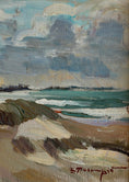 Load image into Gallery viewer, Vintage Art Mid Century Coastal Oil Painting from Sweden