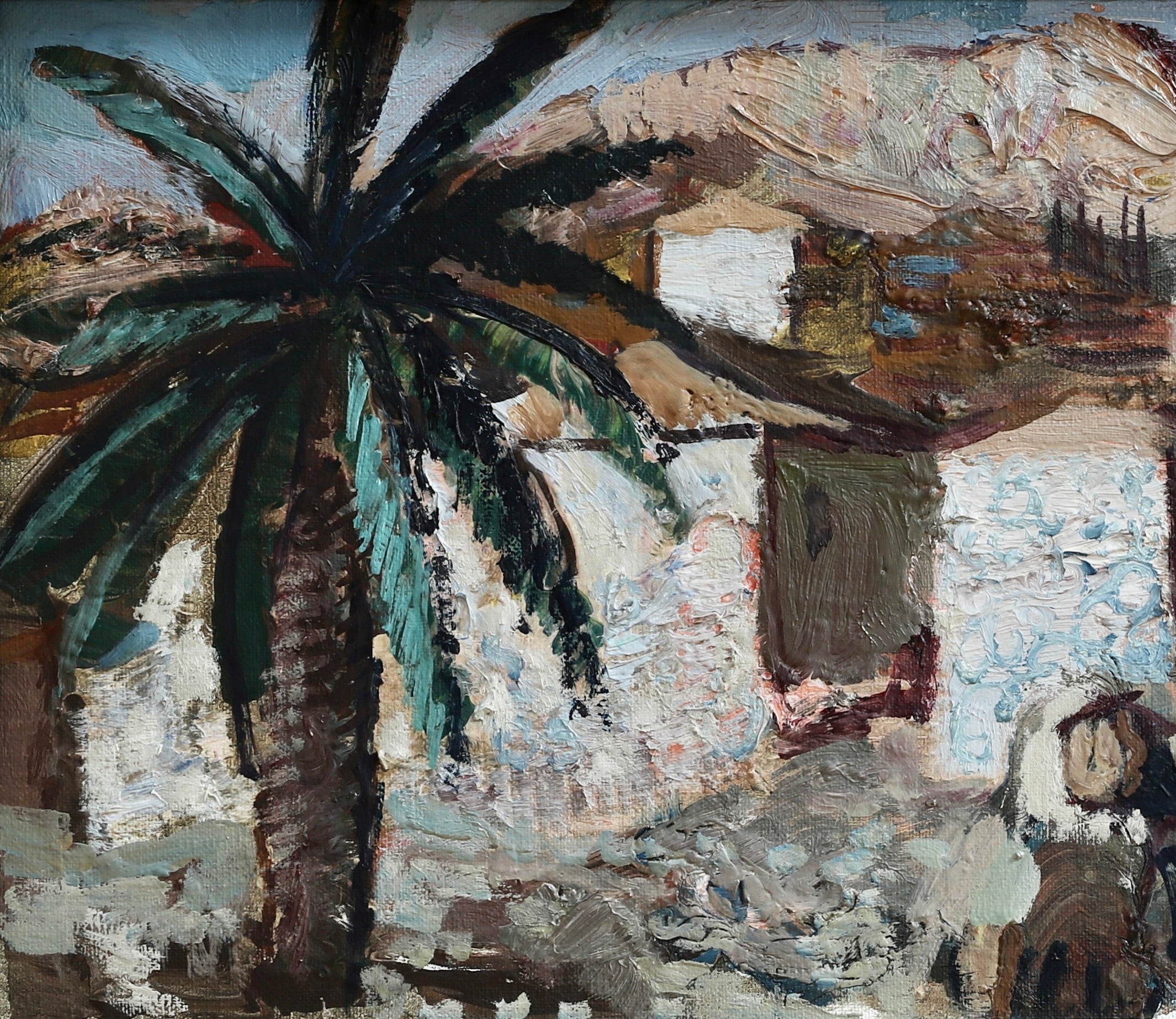 Vintage Mid Century Oil Painting From Sweden By B Wahlberg