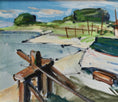 Load image into Gallery viewer, Mid Century Original Coastal Oil Painting From Sweden