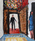 Load image into Gallery viewer, Mid Century Vintage Original Cityscape Oil Painting From Sweden