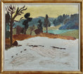 Load image into Gallery viewer, Vintage Winter Landscape Painting from Sweden by G Brunius