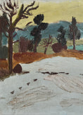 Load image into Gallery viewer, Vintage Winter Landscape Painting from Sweden by G Brunius