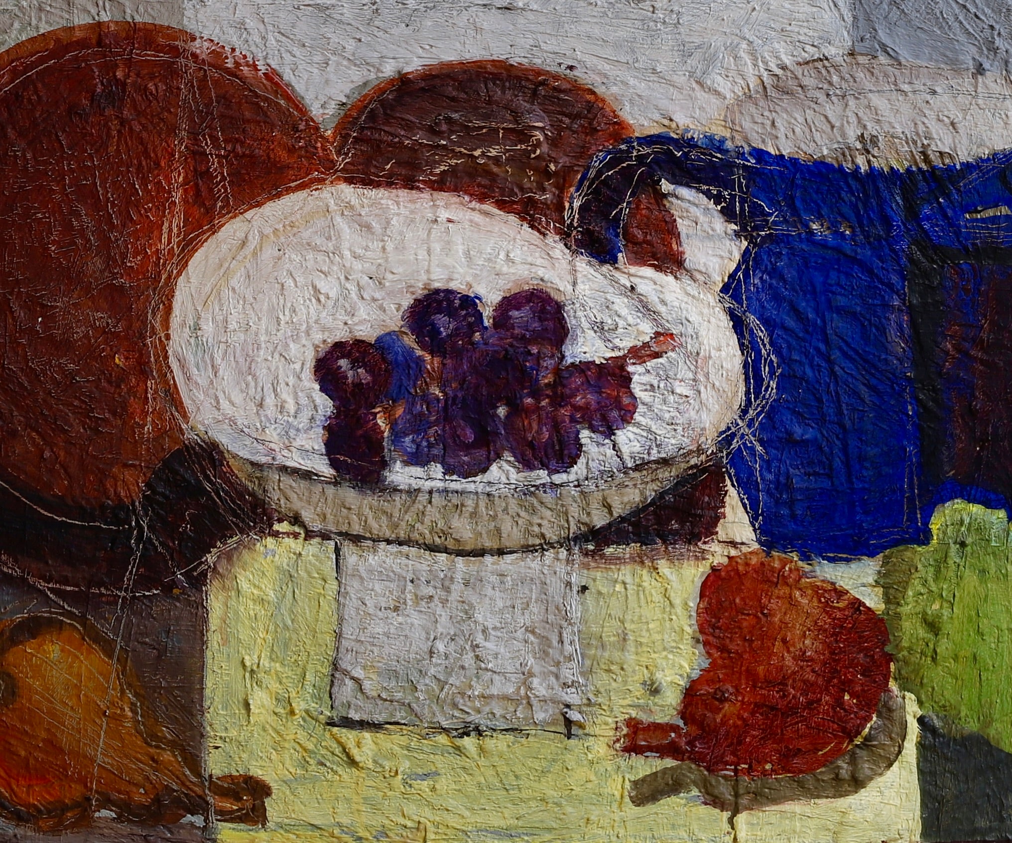 Vintage Art Still Life Mid Century Oil Painting From Sweden