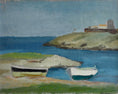 Load image into Gallery viewer, Mid Century Original Coastal Oil Painting From Sweden