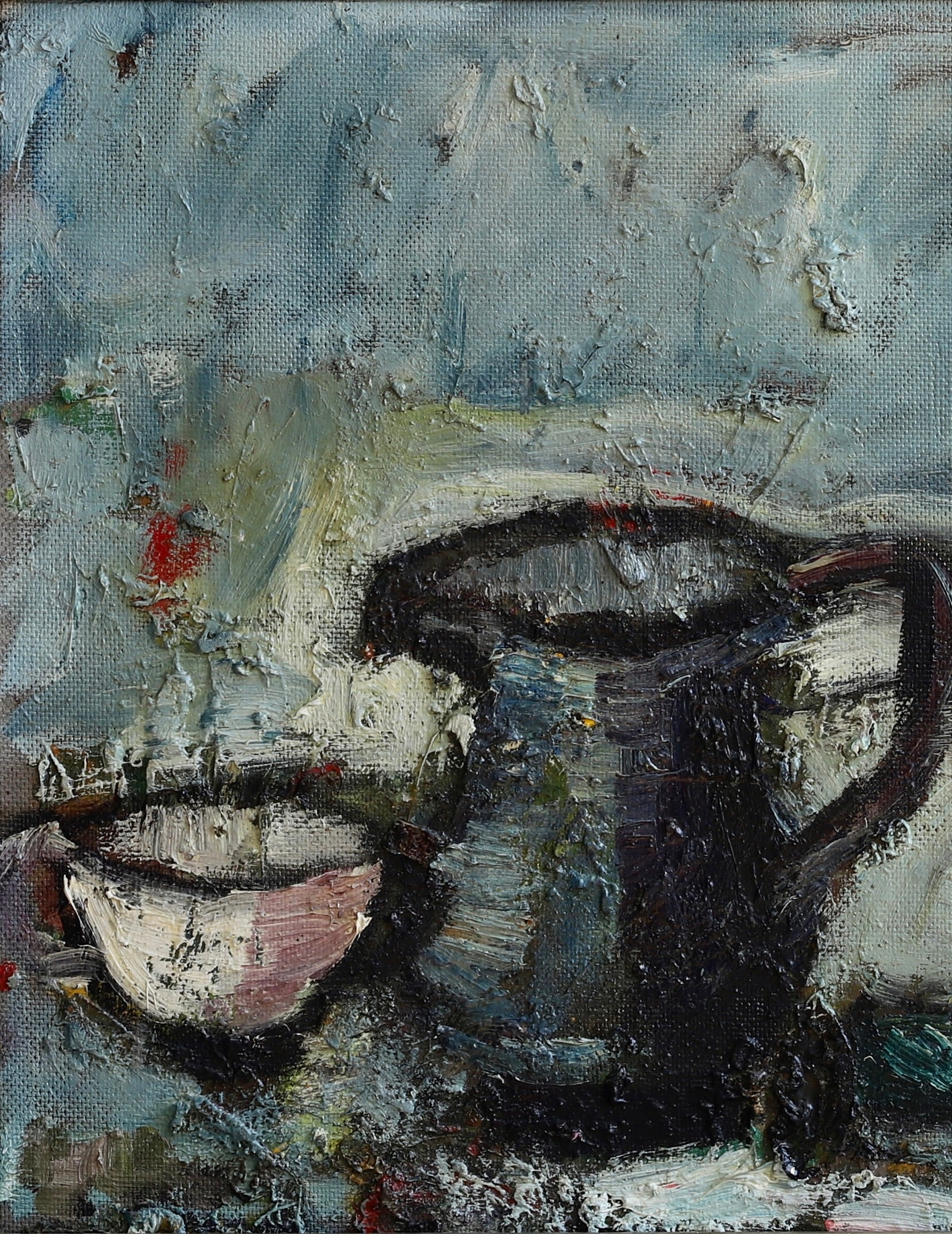 Original Mid Century Still Life Painting From Sweden