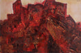 Load image into Gallery viewer, Mid Century Original Abstract Landscape Oil Painting from Sweden