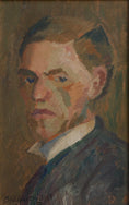 Load image into Gallery viewer, Vintage Art Room Artist Self Portrait from Sweden