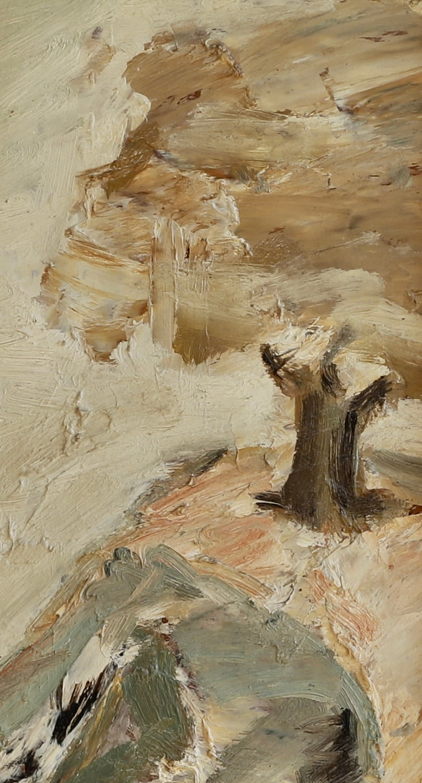 Mid Century Original Abstract Coastal Oil Painting From Sweden