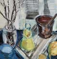 Load image into Gallery viewer, Mid Century Interior Oil Painting by Listed Artist E Julius Sweden