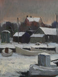 Load image into Gallery viewer, Mid Century Vintage Art Original Oil Painting From Sweden By E Skans