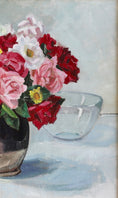 Load image into Gallery viewer, Original Mid Century Still Life Oil Painting Roses from Sweden