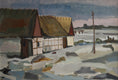 Load image into Gallery viewer, Mid Century Vintage Original Farmhouse Oil Painting from Sweden