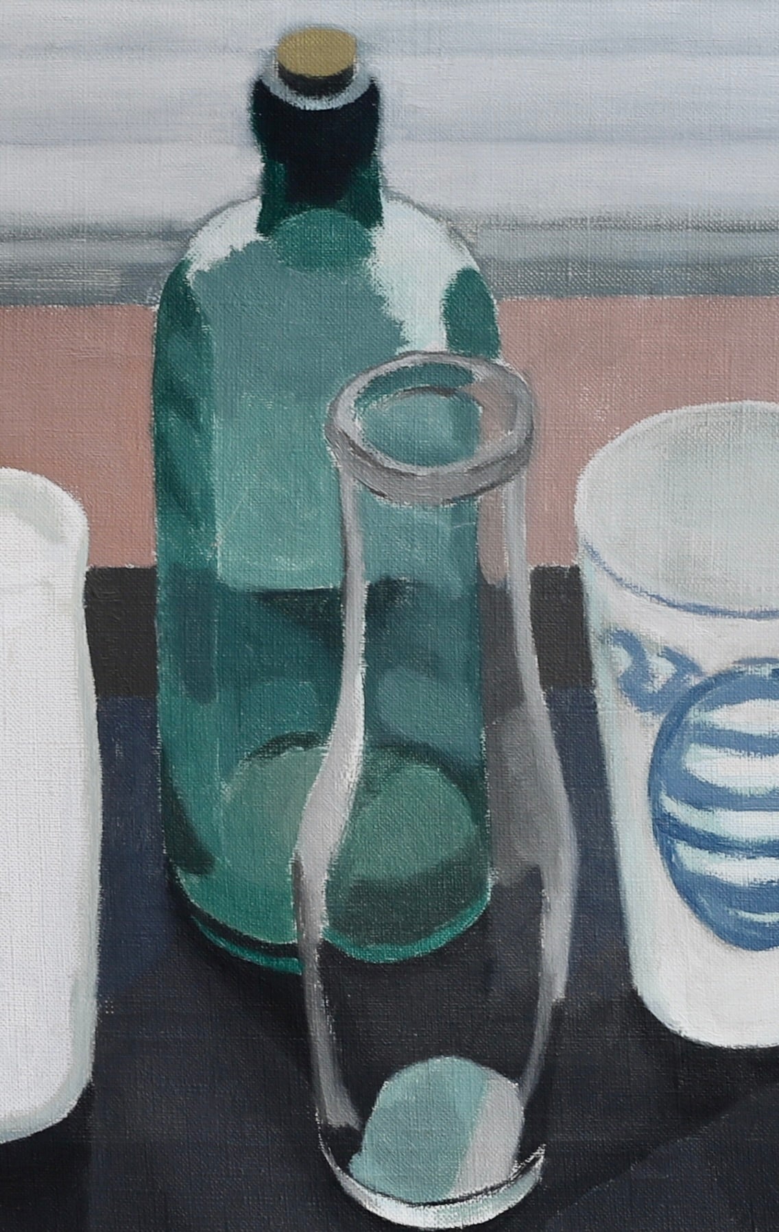 Original Still Life Mid Century Oil Painting Sweden by E Larsson 1959