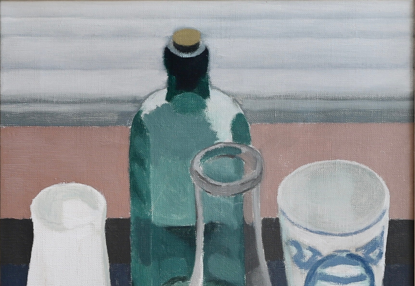 Original Still Life Mid Century Oil Painting Sweden by E Larsson 1959