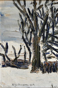 Load image into Gallery viewer, Vintage Art Original Winterscape Oil Painting From Sweden