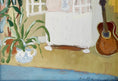 Load image into Gallery viewer, Vintage Art Mid Century Interior Scene From Sweden 1979