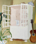 Load image into Gallery viewer, Vintage Art Mid Century Interior Scene From Sweden 1979