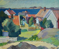 Load image into Gallery viewer, Mid Century Vintage Coastal Painting from Sweden