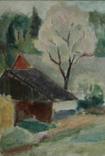 Load image into Gallery viewer, Mid Century Original Vintage Landscape Oil Painting from Sweden