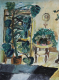 Load image into Gallery viewer, Vintage Art Mid Century Interior Scene with Dog From Sweden