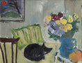 Load image into Gallery viewer, Vintage Art Room Original interior Oil Painting Sweden 1947