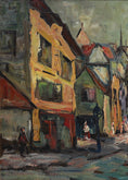 Load image into Gallery viewer, Mid Century Vintage Original Parisian Cityscape Oil Painting