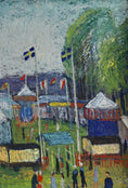 Load image into Gallery viewer, Vintage Art Original Circus Oil Painting From Sweden