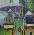 Load image into Gallery viewer, Vintage Art Original Circus Oil Painting From Sweden