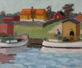 Load image into Gallery viewer, Mid Century Vintage Art Original Oil Painting From Sweden By E Hermansson