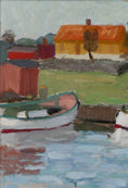 Load image into Gallery viewer, Mid Century Vintage Art Original Oil Painting From Sweden By E Hermansson