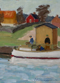 Load image into Gallery viewer, Mid Century Vintage Art Original Oil Painting From Sweden By E Hermansson