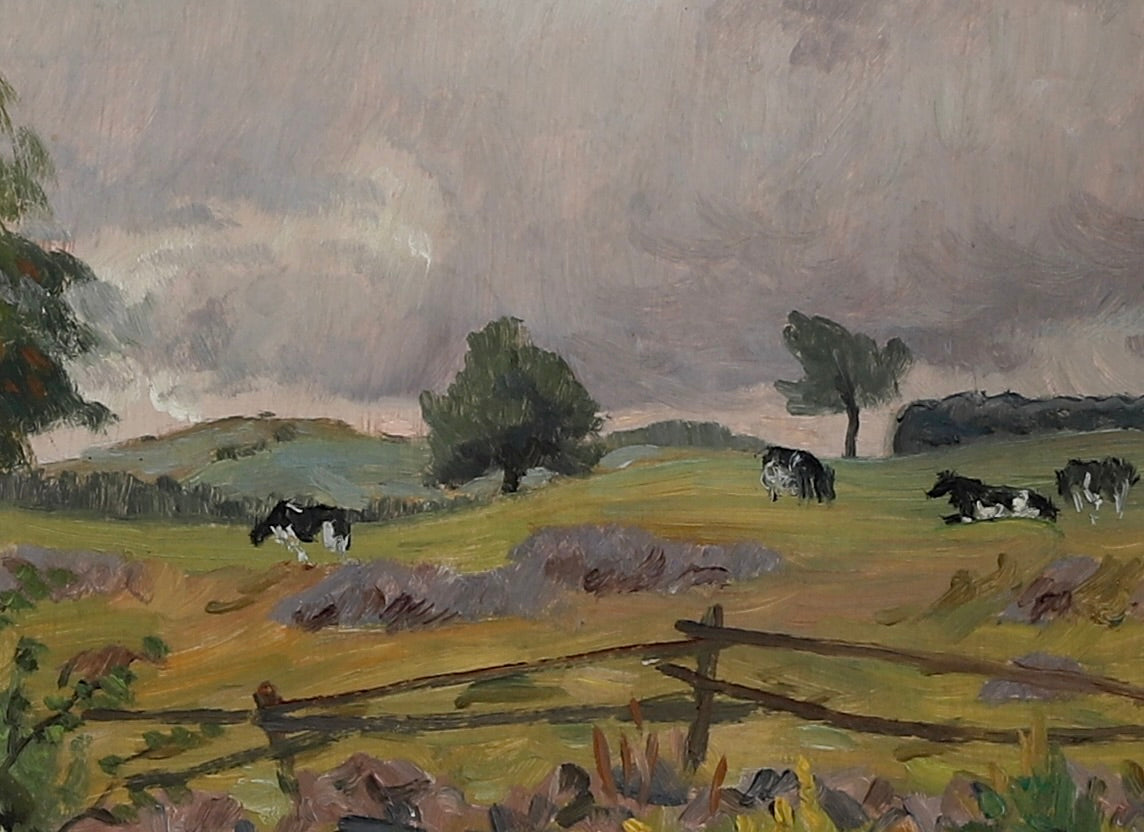 Mid Century Landscape Oil Painting 1947