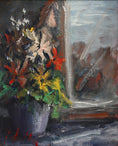 Load image into Gallery viewer, Vintage Art Room Original Floral Oil Painting From Sweden